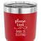 Baby Quotes 30 oz Stainless Steel Ringneck Tumbler - Red - CLOSE UP