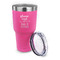 Baby Quotes 30 oz Stainless Steel Ringneck Tumblers - Pink - LID OFF
