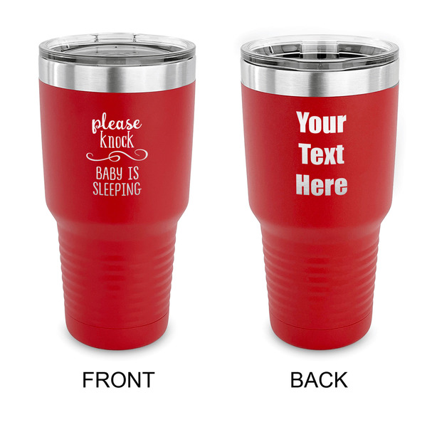 Custom Baby Quotes 30 oz Stainless Steel Tumbler - Red - Double Sided
