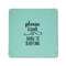 Baby Quotes 6" x 6" Teal Leatherette Snap Up Tray - APPROVAL