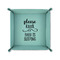 Baby Quotes 6" x 6" Teal Leatherette Snap Up Tray - FOLDED UP