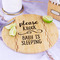 Baby Quotes Bamboo Cutting Board - In Context