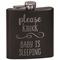 Baby Quotes Black Flask Set