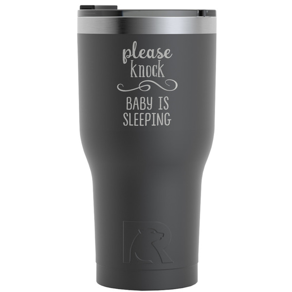 Custom Baby Quotes RTIC Tumbler - Black - Engraved Front