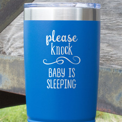 Baby Quotes 20 oz Stainless Steel Tumbler - Royal Blue - Double Sided