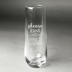 Baby Quotes Champagne Flute - Stemless Engraved - Single