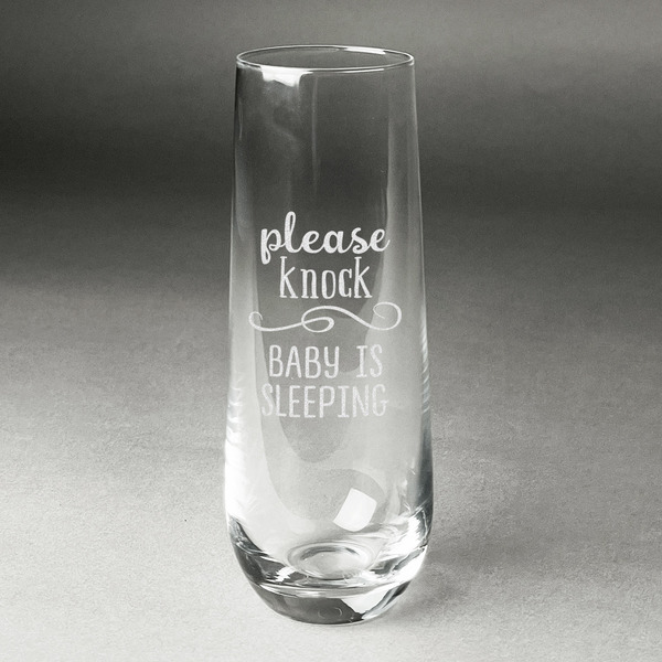 Custom Baby Quotes Champagne Flute - Stemless Engraved