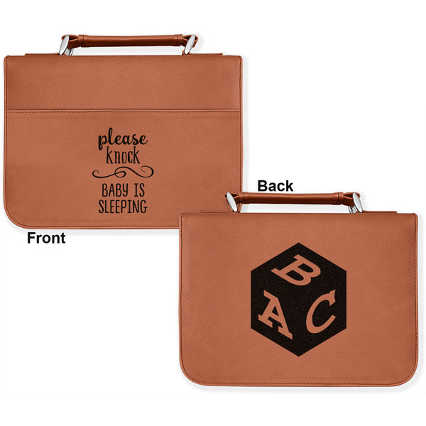 Baby Quotes Cognac Leatherette Bible Covers - Large Double Sided Apvl