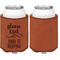Baby Quotes Cognac Leatherette Can Sleeve - Single Sided Front and Back