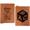 Baby Quotes Cognac Leatherette Portfolios with Notepad - Large - Double Sided - Apvl