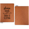 Baby Quotes Cognac Leatherette Portfolios with Notepad - Large - Single Sided - Apvl