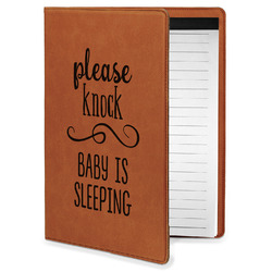 Baby Quotes Leatherette Portfolio with Notepad - Small - Double Sided