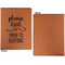 Baby Quotes Cognac Leatherette Portfolios with Notepad - Small - Single Sided- Apvl