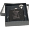 Baby Quotes Engraved Black Flask Gift Set
