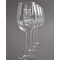 Baby Quotes Engraved Wine Glasses Set of 4 - Front View