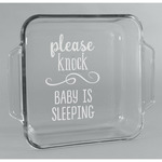 Baby Quotes Glass Cake Dish - 8in x 8in