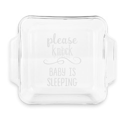 Baby Quotes Glass Cake Dish with Truefit Lid - 8in x 8in