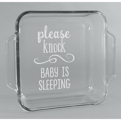 Baby Quotes Glass Cake Dish - 8in x 8in