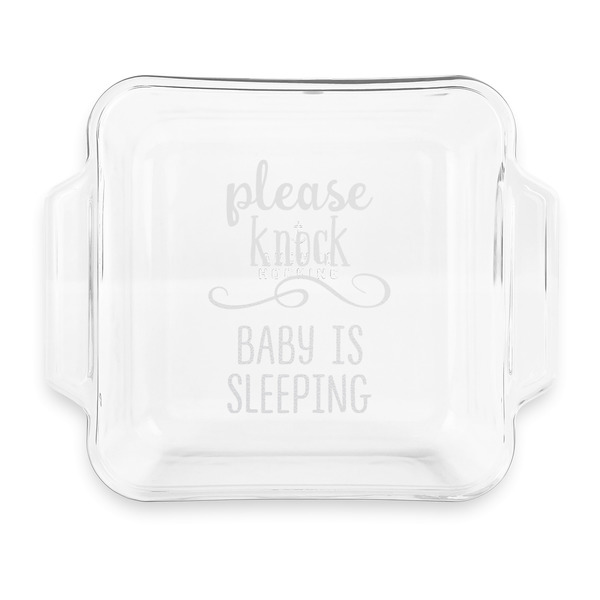 Custom Baby Quotes Glass Cake Dish with Truefit Lid - 8in x 8in