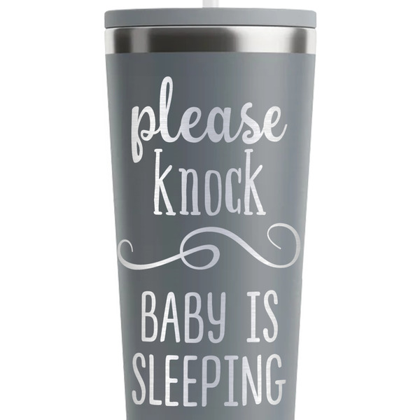 Baby Quotes Grey RTIC Everyday Tumbler - 28 oz. - Close Up