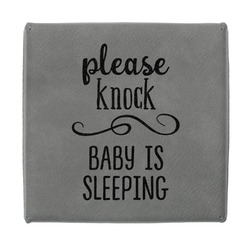 Baby Quotes Jewelry Gift Box - Engraved Leather Lid