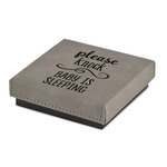 Baby Quotes Jewelry Gift Box - Engraved Leather Lid