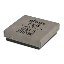 Baby Quotes Jewelry Gift Box - Engraved Leather Lid