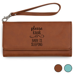 Baby Quotes Ladies Leather Wallet - Laser Engraved