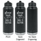 Baby Quotes Laser Engraved Water Bottles - 2 Styles - Front & Back View