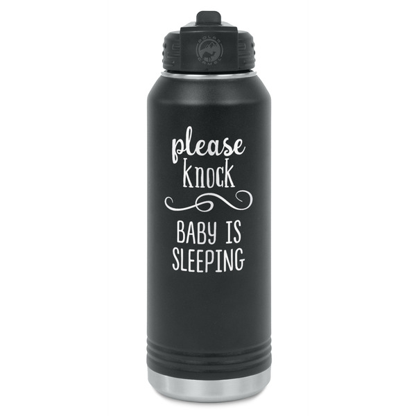 Custom Baby Quotes Water Bottles - Laser Engraved - Front & Back