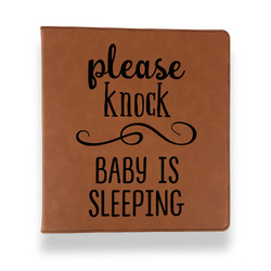 Baby Quotes Leather Binder - 1" - Rawhide