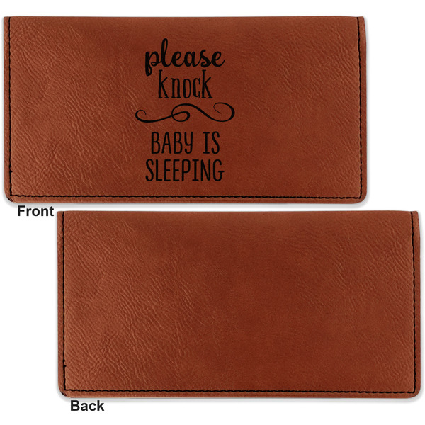 Baby Quotes Leather Checkbook Holder Front and Back Single Sided - Apvl