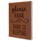 Baby Quotes Leather Sketchbook - Large - Single Sided - Angled View