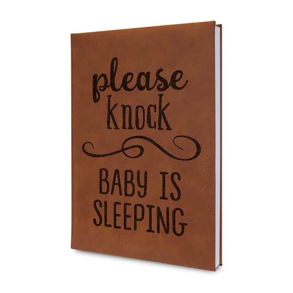 Custom Baby Quotes Leather Sketchbook - Small - Double Sided
