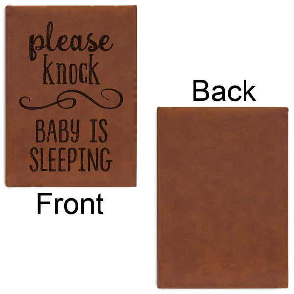 Baby Quotes Leatherette Journal - Large - Single Sided - Front & Back View