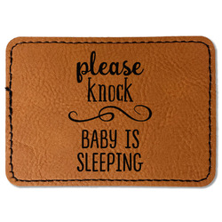 Baby Quotes Faux Leather Iron On Patch - Rectangle