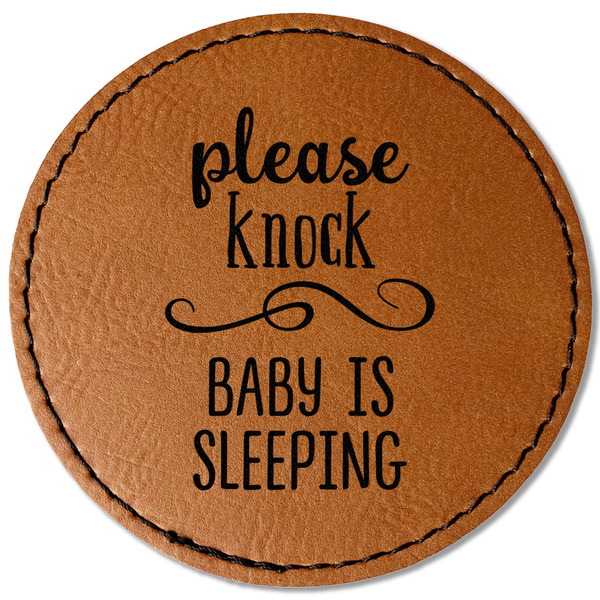 Baby Quotes Leatherette Patches - Round