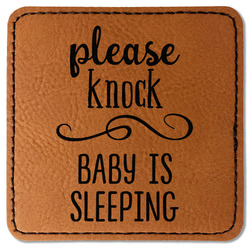 Baby Quotes Faux Leather Iron On Patch - Square