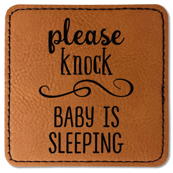 Baby Quotes Leatherette Patches - Square