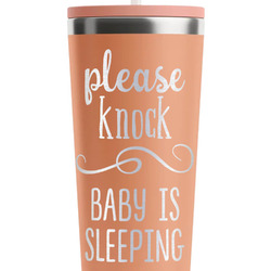 Baby Quotes RTIC Everyday Tumbler with Straw - 28oz - Peach - Double-Sided