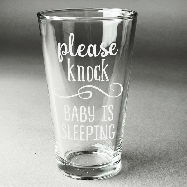 Custom Baby Quotes Pint Glass - Engraved (Single)