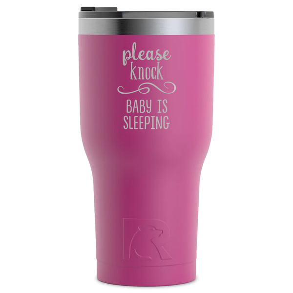 Custom Baby Quotes RTIC Tumbler - Magenta - Laser Engraved - Single-Sided