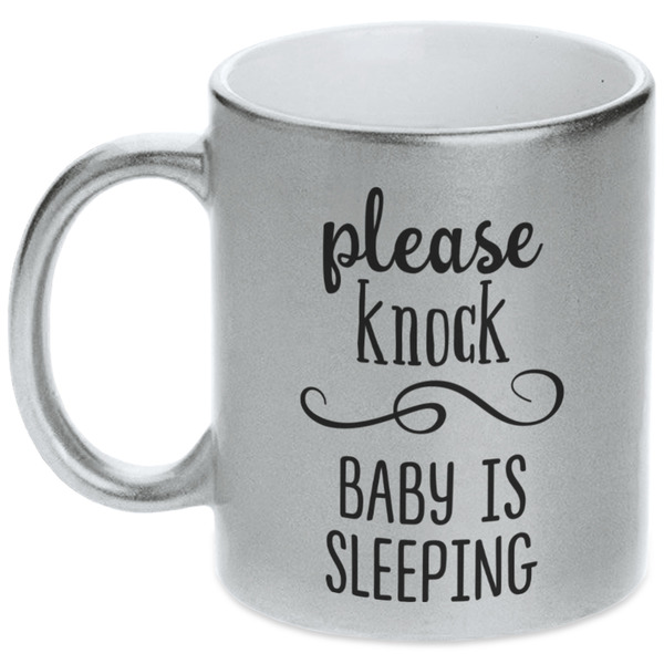Custom Baby Quotes Metallic Silver Mug
