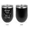 Baby Quotes Stainless Wine Tumblers - Black - Single Sided - Approval