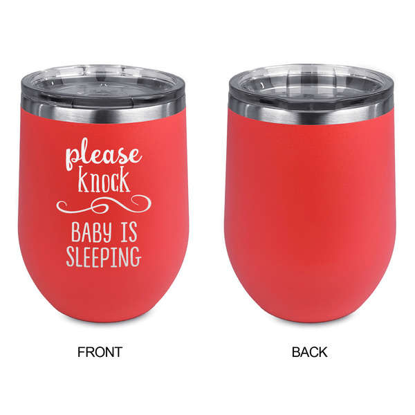 Baby Quotes Stainless Wine Tumblers - Coral - Single Sided - Approval