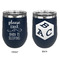Baby Quotes Stainless Wine Tumblers - Navy - Double Sided - Approval