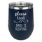 Baby Quotes Stainless Wine Tumblers - Navy - Single Sided - Front