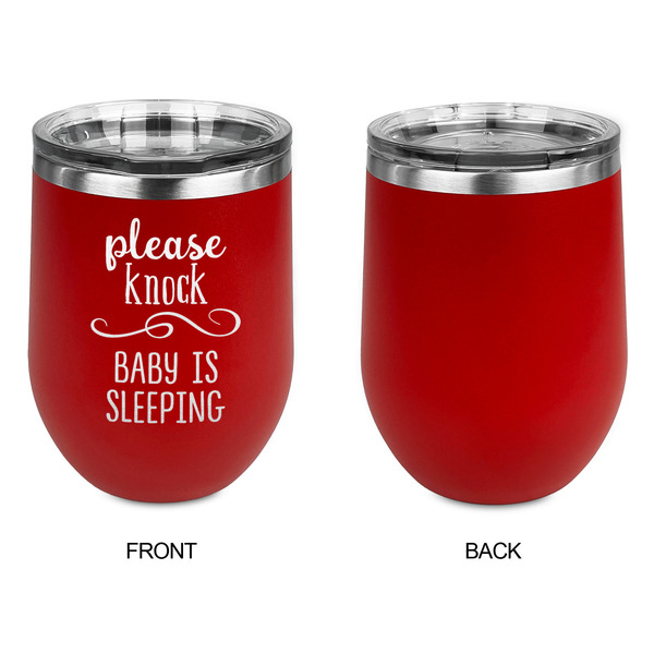 Baby Quotes Stainless Wine Tumblers - Red - Single Sided - Approval
