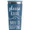 Baby Quotes Steel Blue RTIC Everyday Tumbler - 28 oz. - Close Up