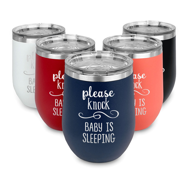 Baby Quotes Steel Wine Tumblers Multiple Colors